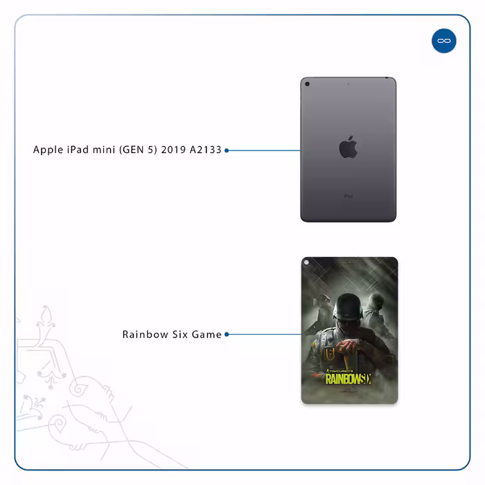 برچسب پوششی ماهوت مدل Rainbow-Six-Game مناسب برای تبلت اپل iPad mini (GEN 5) 2019 A2133