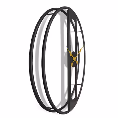 ساعت دیواری آرام مدل سه بعدی فلزی کد 6013