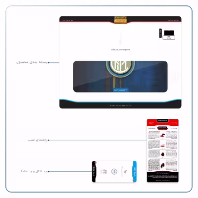 برچسب پوششی ماهوت مدل Inter-Milan مناسب برای تبلت جی ال ایکس W11 Plus