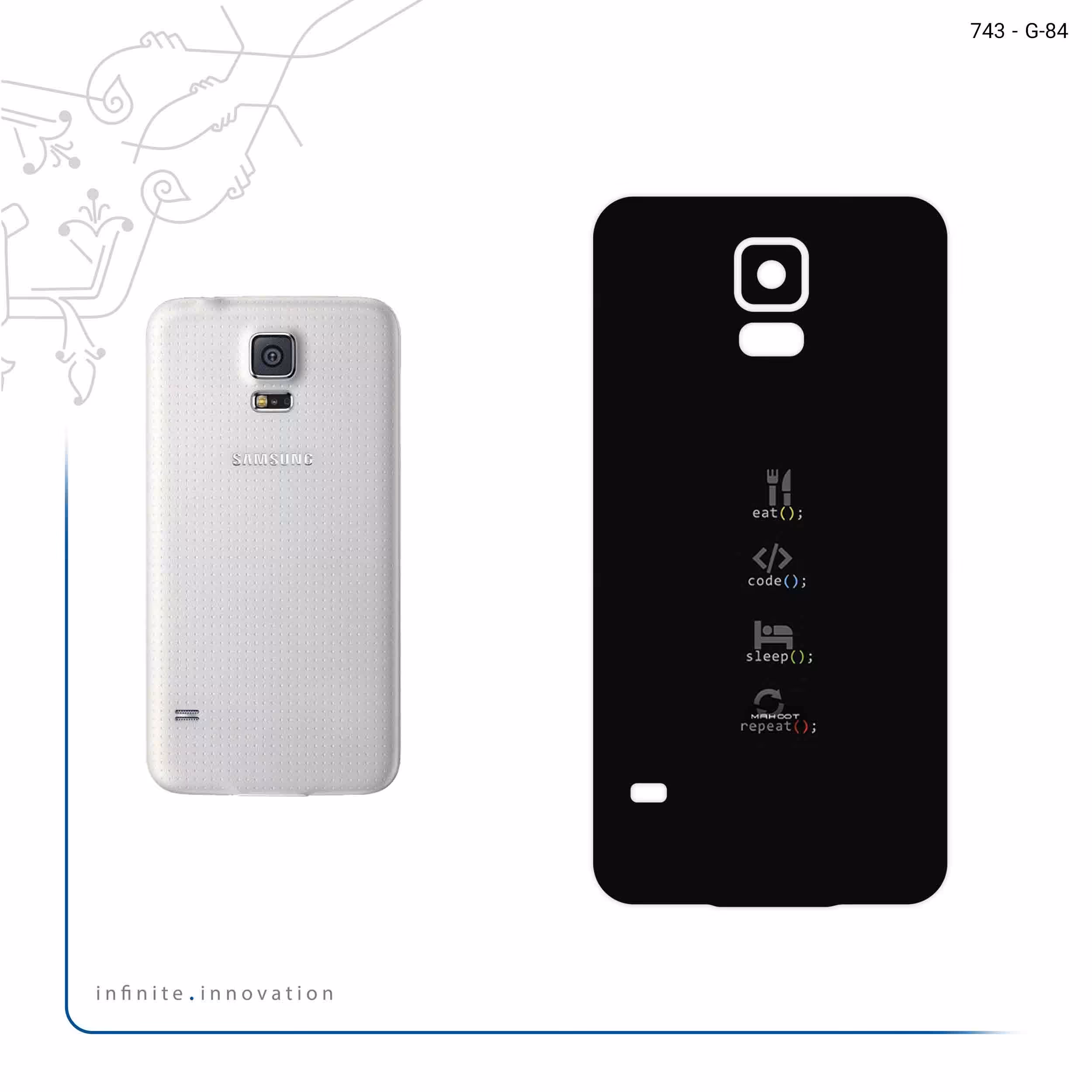 برچسب پوششی ماهوت مدل Programming 2 مناسب برای گوشی موبایل سامسونگ Galaxy S5