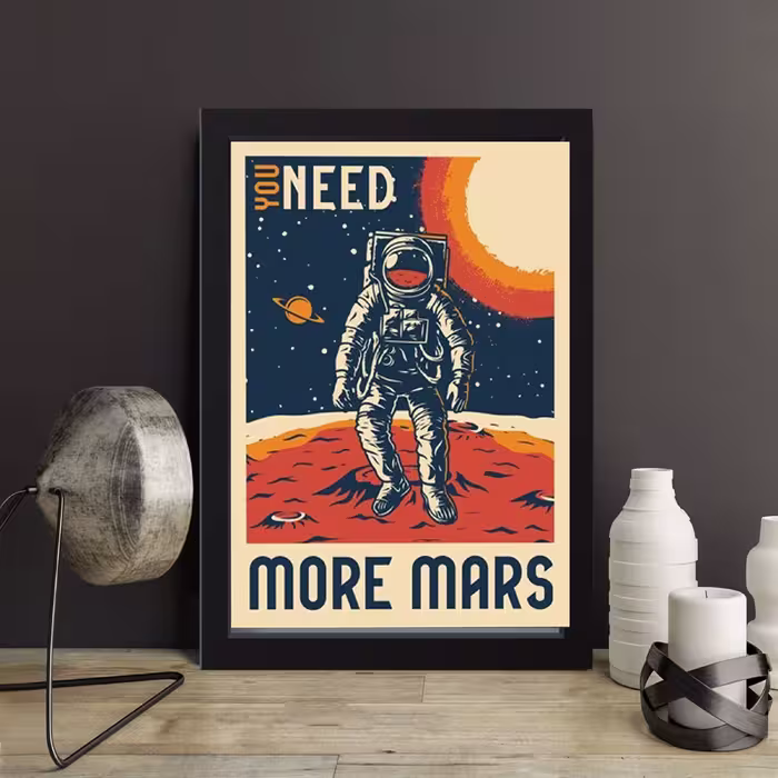 تابلو مدل مریخ you need more mars کدS1633-b