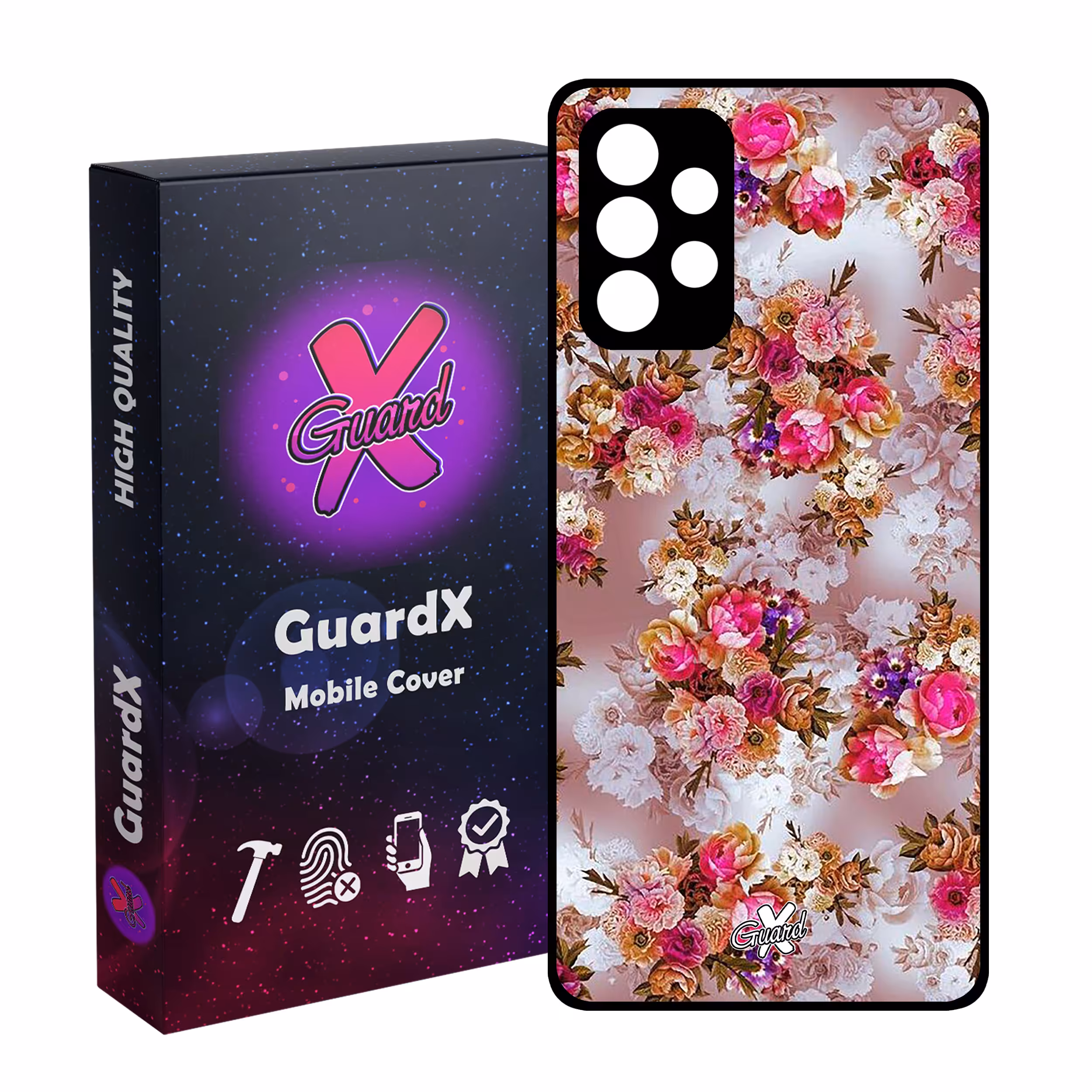 کاور گارد ایکس طرح گل مدل Glass10333 مناسب برای گوشی موبایل سامسونگ Galaxy A13 4G