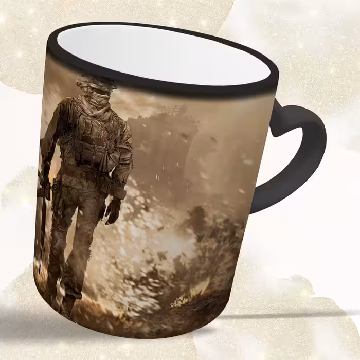 ماگ حرارتی مدل دسته قلبی طرح بازی کال آف دیوتی call of duty کد 64