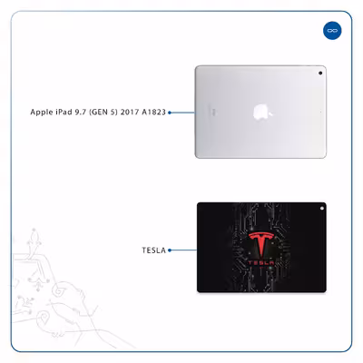 برچسب پوششی ماهوت مدل TESLA مناسب برای تبلت اپل iPad 9.7 (GEN 5) 2017 A1823