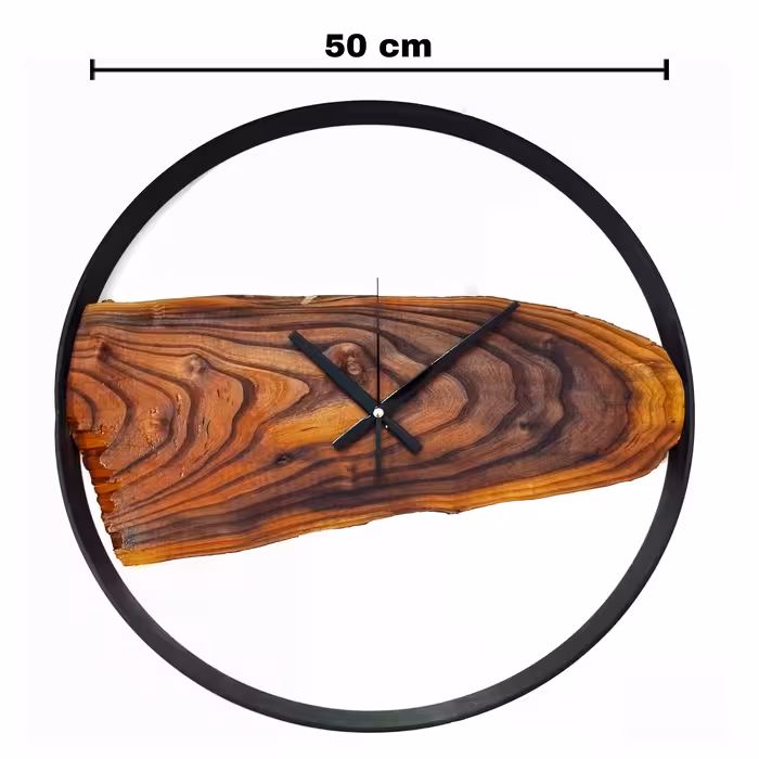 ساعت دیواری چوبی مدل روستیک
