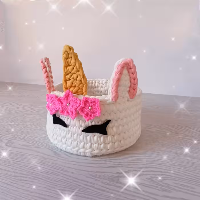 سبد قلاب بافی تریکو طرح تک شاخ کد 80068