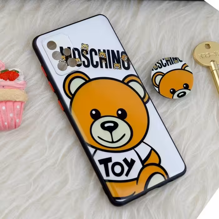 کاور طرح خرس کد 790 مناسب برای گوشی موبایل سامسونگ Galaxy A71 به همراه پاپ سوکت