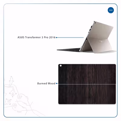 برچسب پوششی ماهوت مدل Burned Wood مناسب برای تبلت ایسوس Transformer 3 Pro 2016