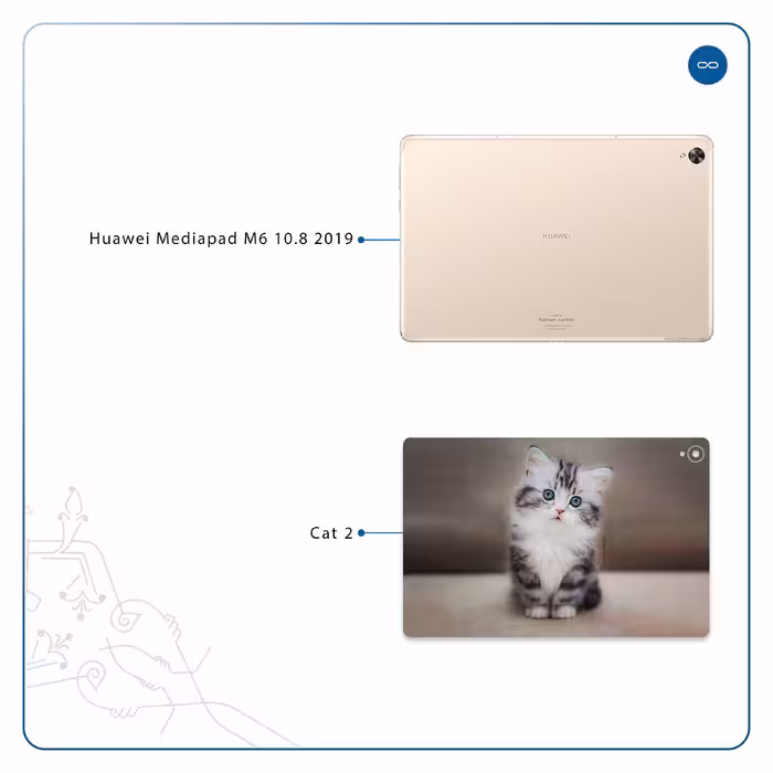 برچسب پوششی ماهوت مدل Cat-2 مناسب برای تبلت هوآوی Mediapad M6 10.8 2019