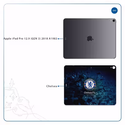 برچسب پوششی ماهوت مدل Chelsea مناسب برای تبلت اپل iPad Pro 12.9 (GEN 3) 2018 A1983