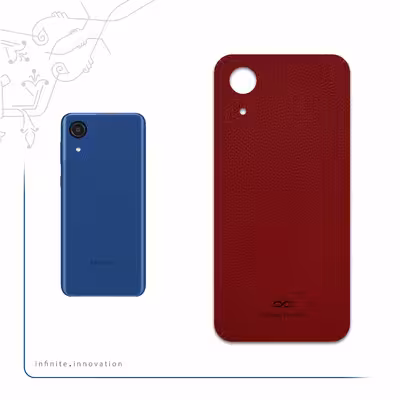 برچسب پوششی ماهوت مدل Red-Leather مناسب برای گوشی موبایل سامسونگ Galaxy A03 Core