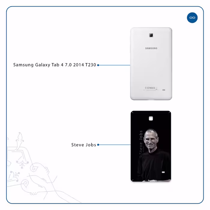 برچسب پوششی ماهوت مدل Steve Jobs مناسب برای تبلت سامسونگ Galaxy Tab 4 7.0 2014 T230