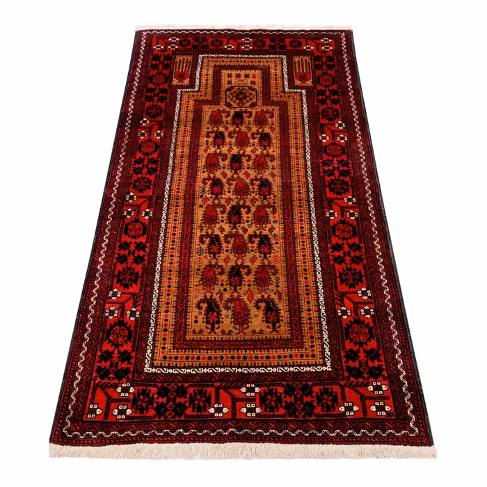 فرش دستباف قدیمی یک متری سی پرشیا کد 156083