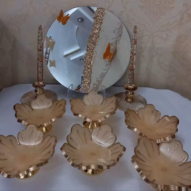 هفت سین تمام رزینی نباتی طرح عروس