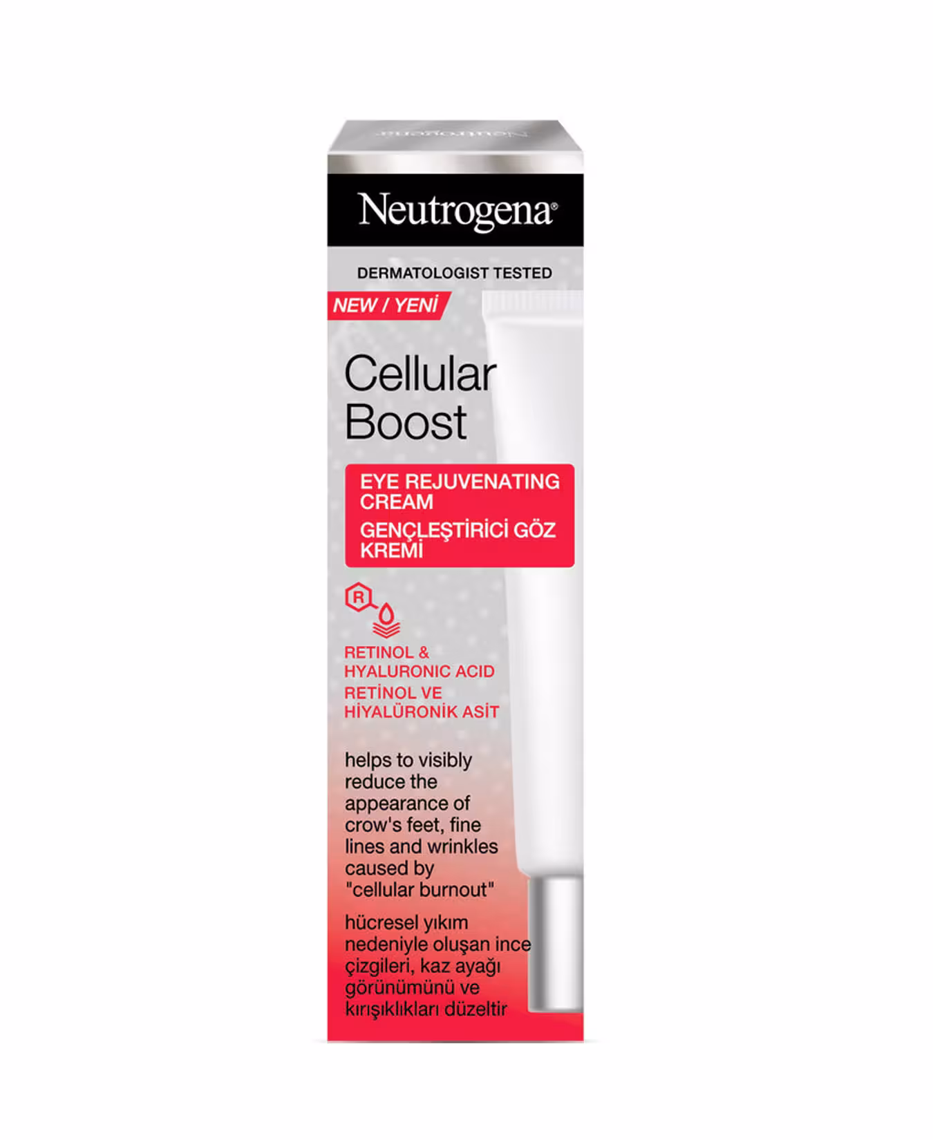 کرم ضد چروک و پیری دور چشم مدل Cellular Boost حجم 15 میل نوتروژینا