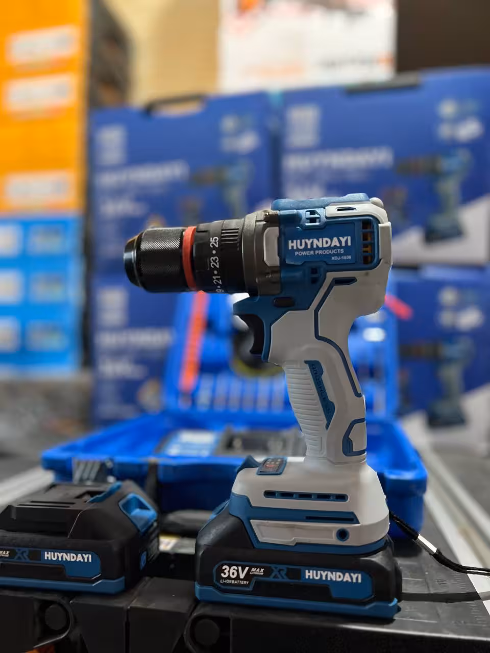 دریل شارژی هیوندای 36ولت براشلس