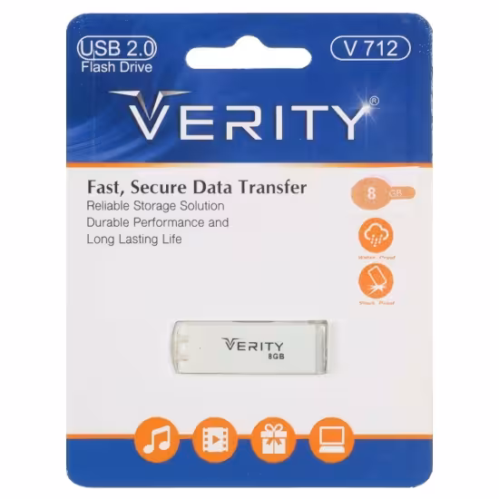 فلش مموری وریتی مدل V712 USB2.0 ظرفیت 8 گیگابایت