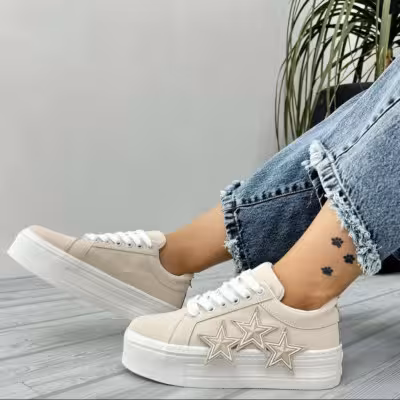 کفش ونس دخترانه رنگ کرم