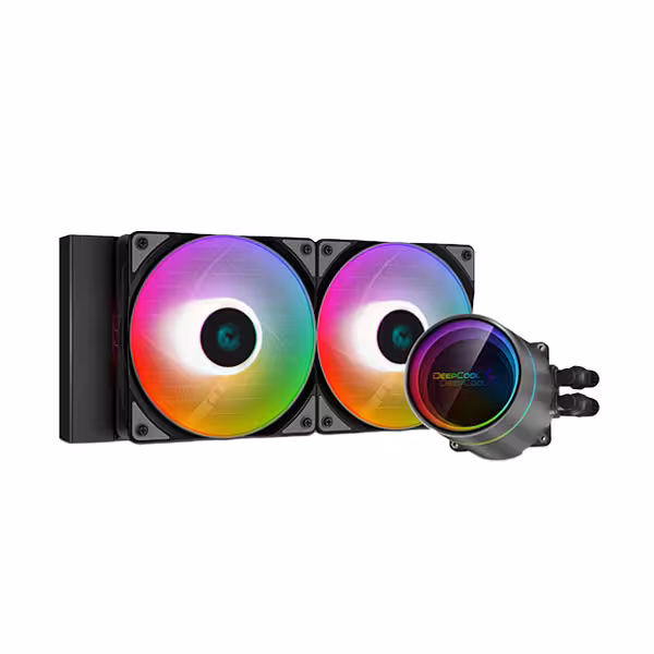 فن مایع سی پی یو دیپ کول مدل CASTLE 240EX A-RGB Black