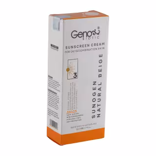 کرم ضد آفتاب رنگی ( بژ طبیعی ) ژنو بایوتیک با SPF50 مناسب پوست چرب و مختلط حجم 50 ملی لیتر