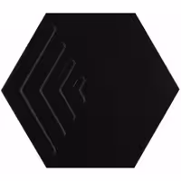 کاشی فخار رفسنجان مدل شش گوش ساب وی کرنر مشکی 20*23