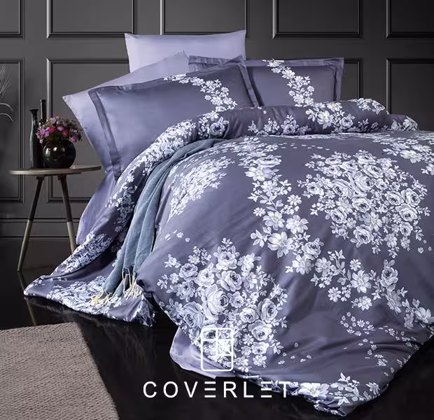 روتختی طوسی دونفره کاوری مدل Melrose