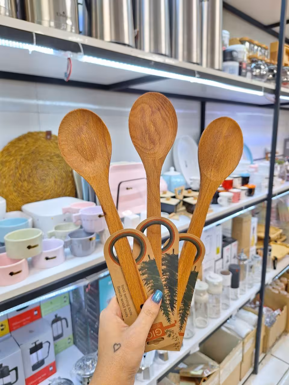 قاشق خورشت چوبی