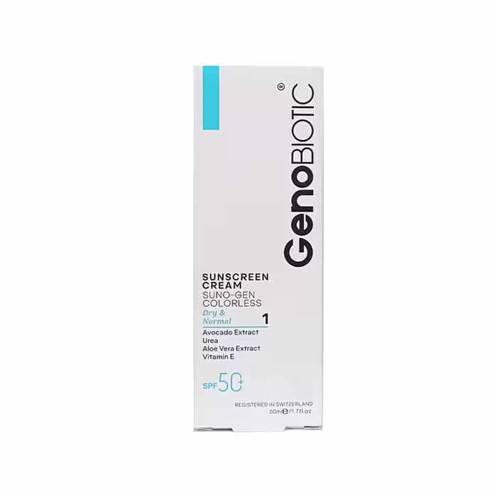 قیمت و خرید کرم ضد آفتاب ژنوبایوتیک SPF50 مناسب پوست های خشک