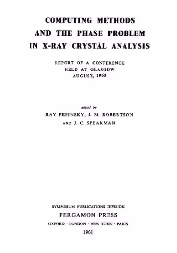 خرید و دانلود نسخه کامل کتاب Computing methods and the phase problem in X-ray crystal analysis