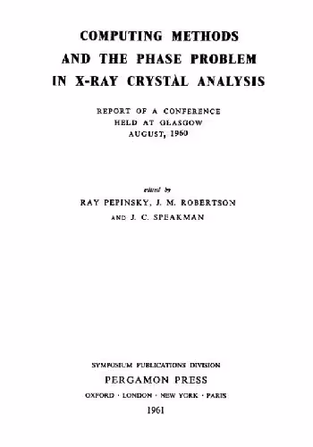 خرید و دانلود نسخه کامل کتاب Computing methods and the phase problem in X-ray crystal analysis