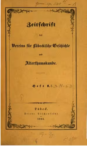 خرید و دانلود نسخه کامل کتاب Zeitschrift des Vereins für Lübeckische Geschichte und Altertumskunde