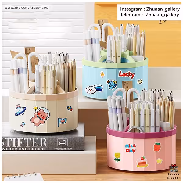 جاقلمی چرخان رومیزی Colors Rotate مینیمال