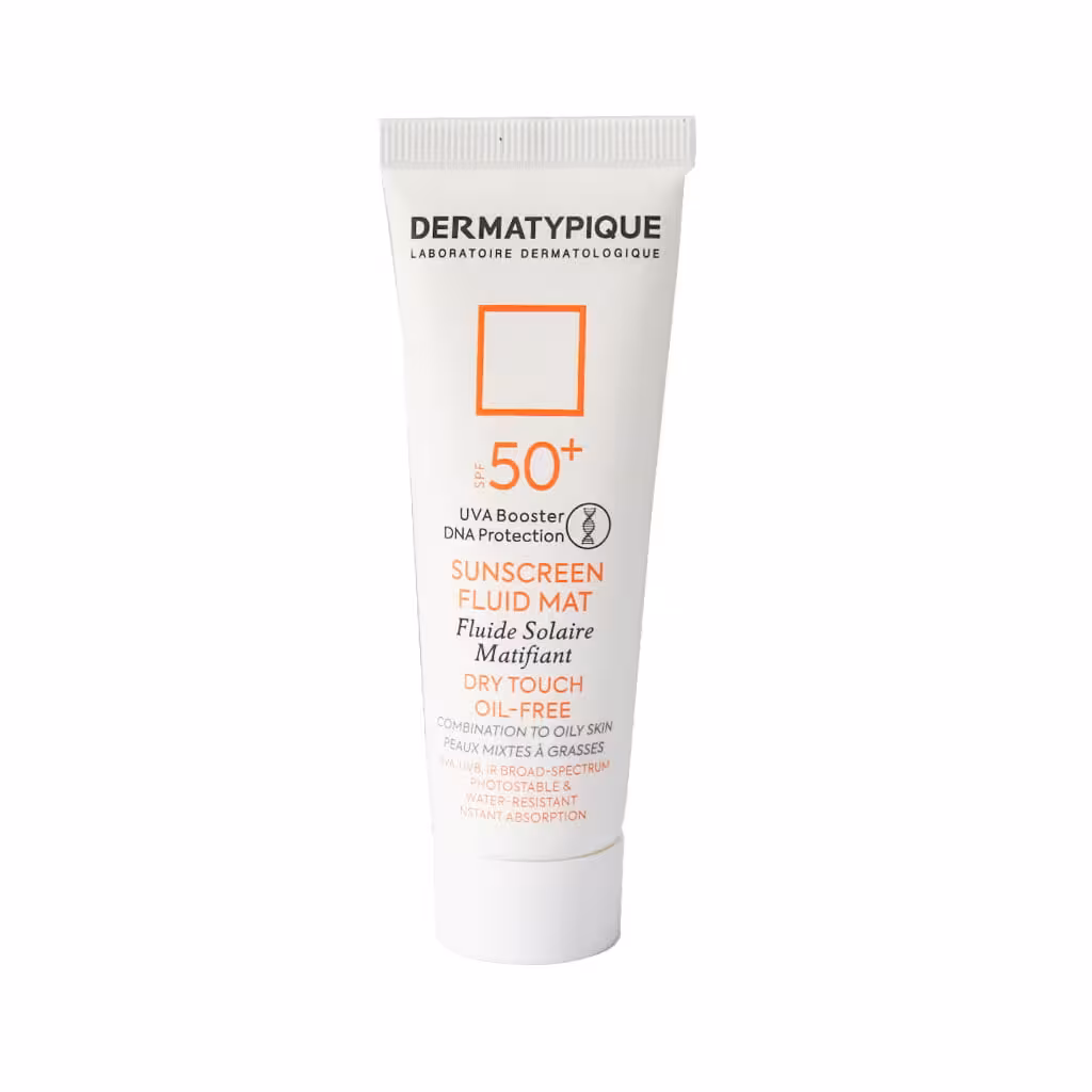 درماتیپیک ضد آفتاب بی رنگ پوست چرب SPF50