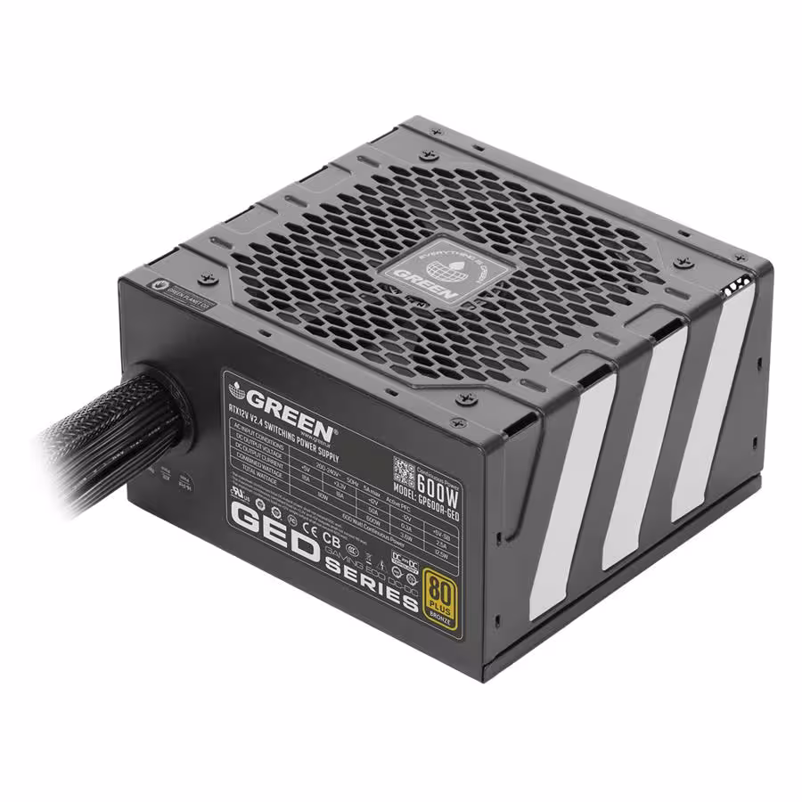 منبع تغذیه کامپیوتر گرین مدل GP600A-GED V31 80 Plus Bronze توان 600 وات