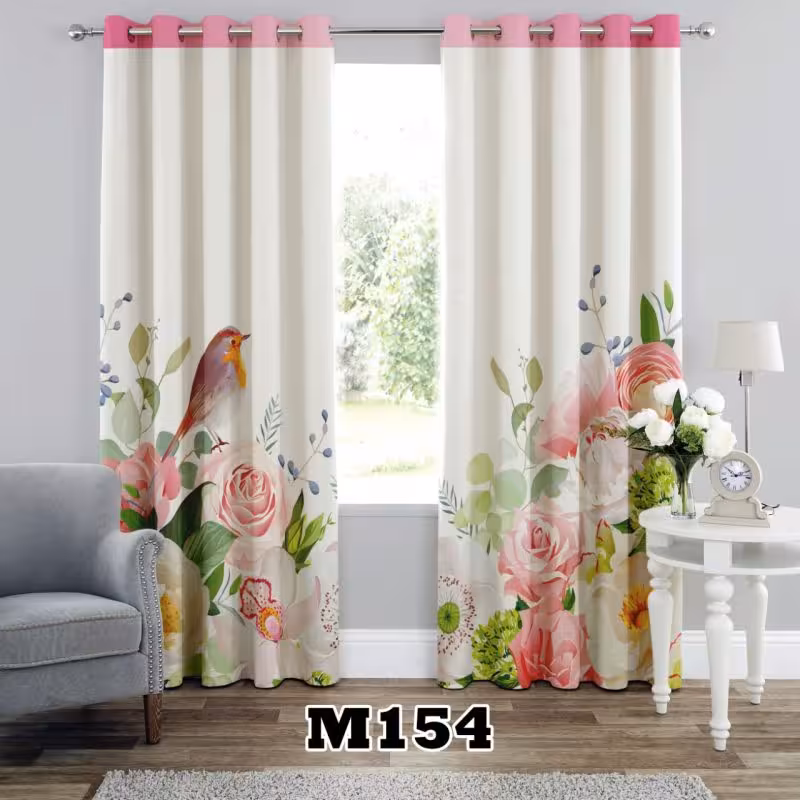 پرده سه بعدی طرح گل