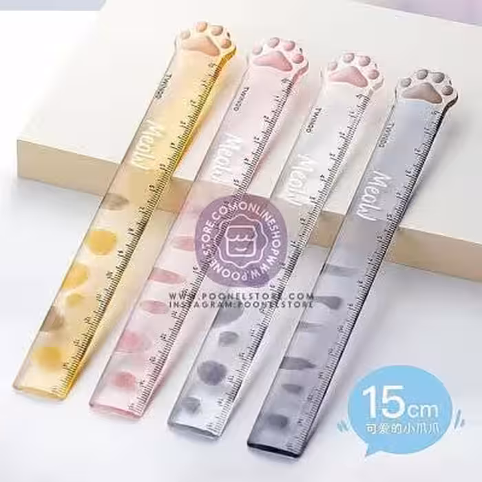 خطکش فانتزی/خط کش پینترستی فانتزی کریستال مدل پنجه گربه کد 78411109