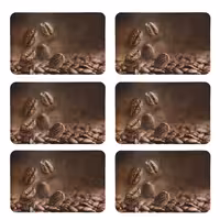 زیربشقابی طرح قهوه کد 5004 بسته 6 عددی | کالا مکس