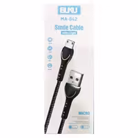 کابل شارژ کنفی میکرو buku مدل ma-042 دارای چراغ rgb ( صد در صد فست شارژ )