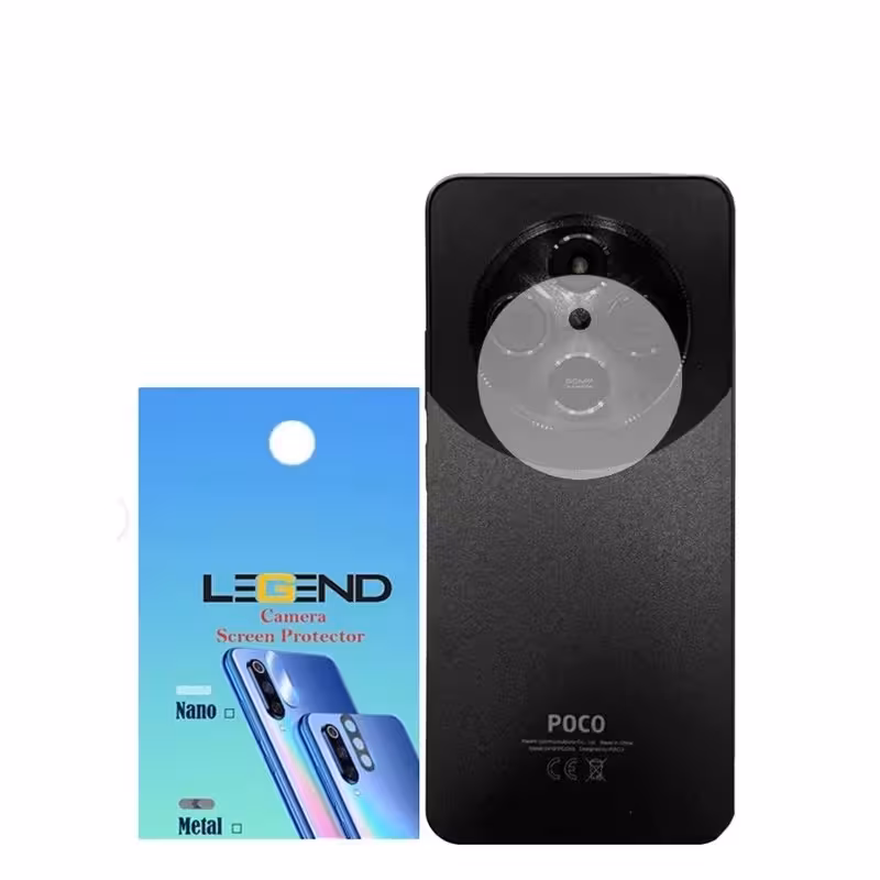 محافظ لنز دوربین لجند مدل نانو گلس مناسب برای موبایل شیائومی Poco C75