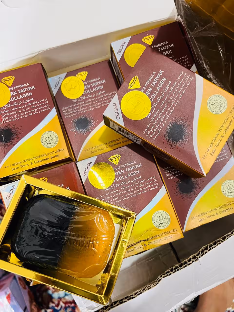 صابون تریاک کلاژن طلا کد 065
