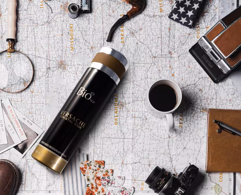 اسپری بدن بیو استار رایحه ورساچه کریستال نویر Versache Cristal Nior حجم 200 میلی لیتر