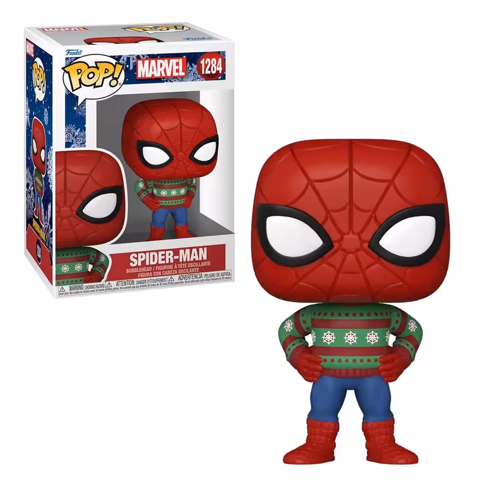 فیگور 9 سانتی Funko Pop اسپایدرمن کریسمسی (1284)
