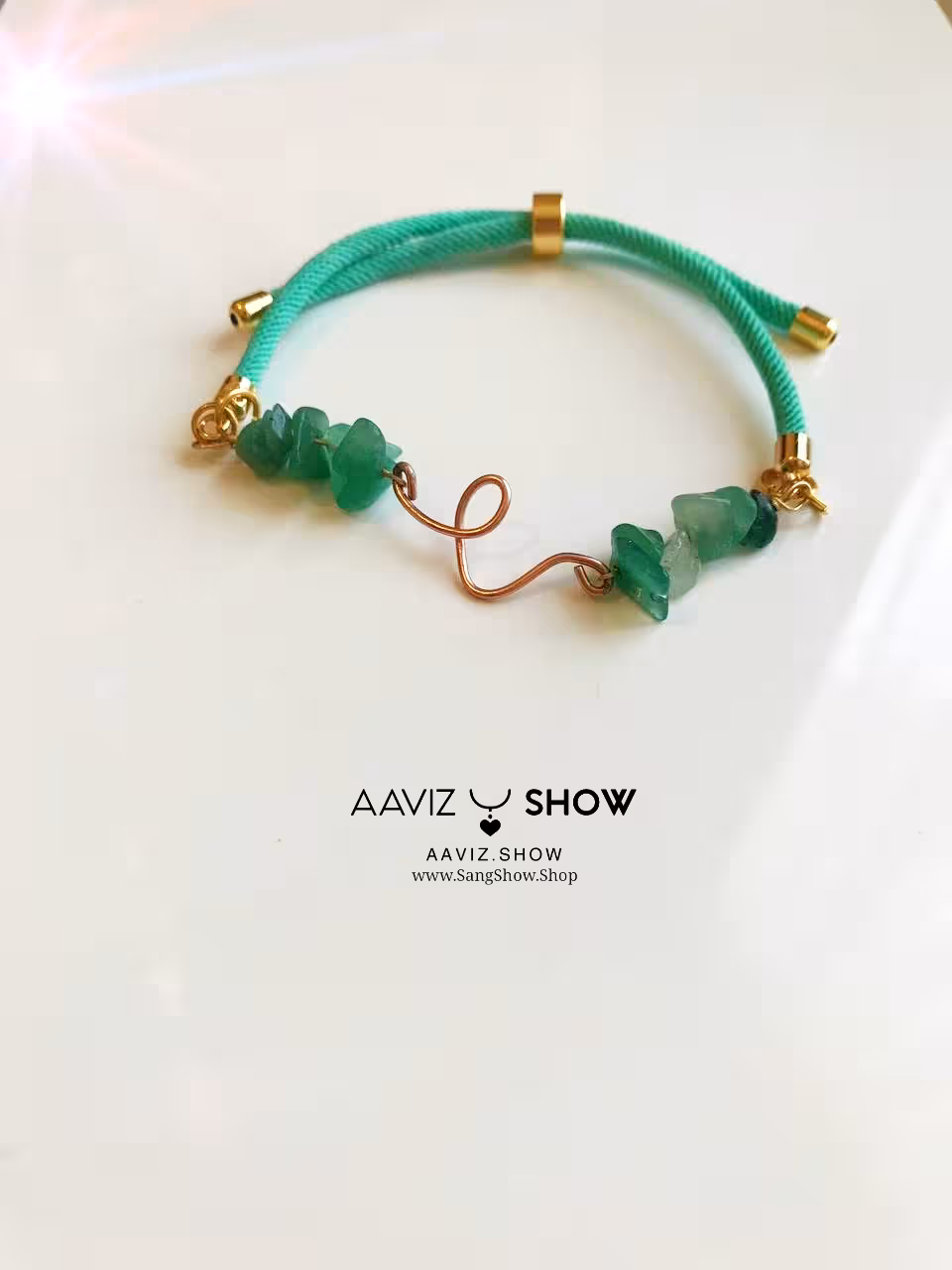 دستبند سنگ اونتورین D03