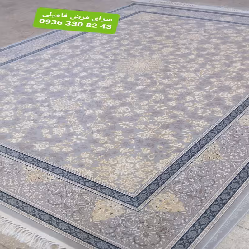 فرش ماشینی9متری رنگ فیلی نقشه تلما طلا کوب700شانه تراکم 2550