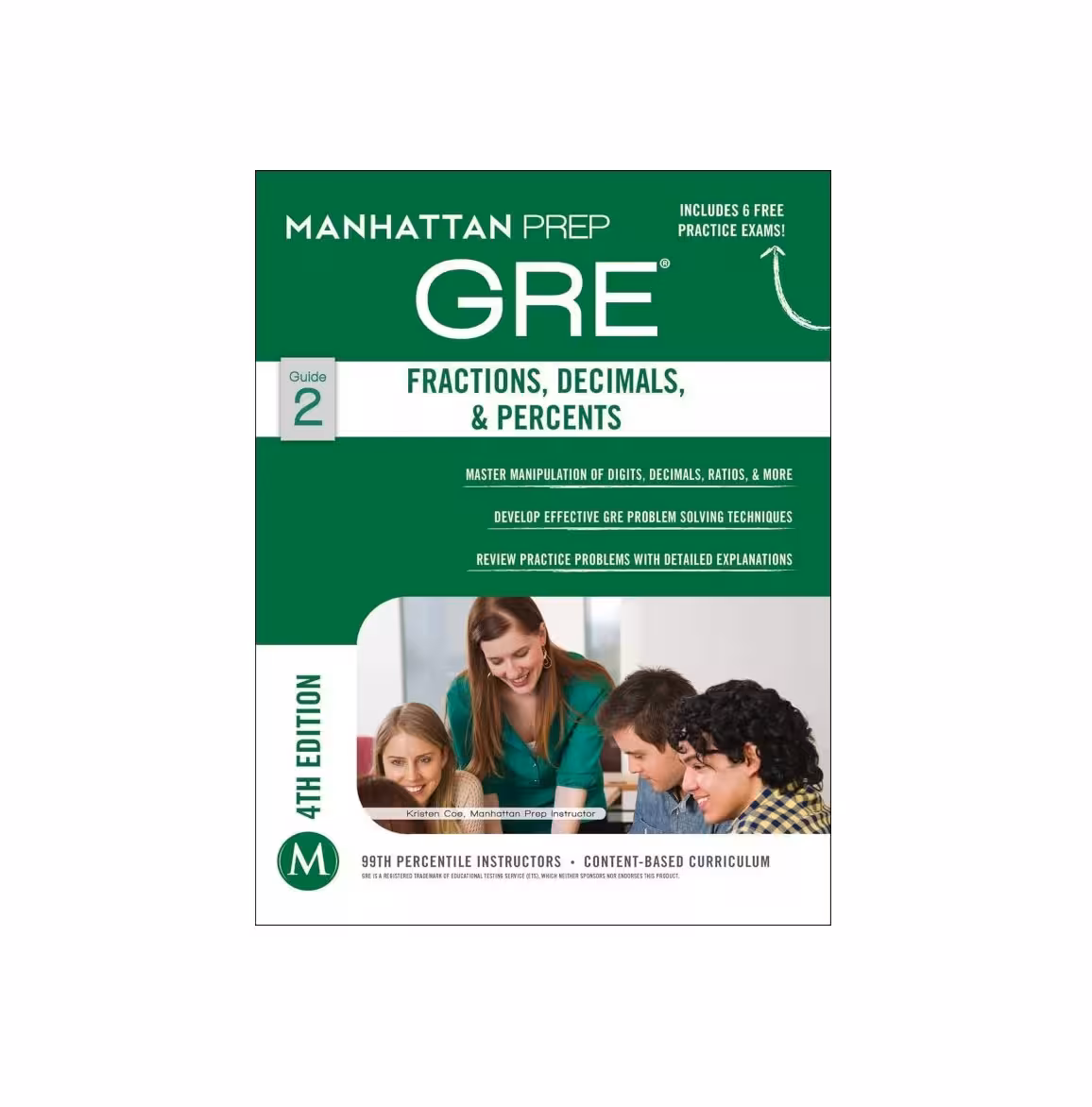 کتاب Manhattan Prep GRE Fractions Decimals &amp; Percents Strategy Guide جی آر ایی نامبر پراپرتیز