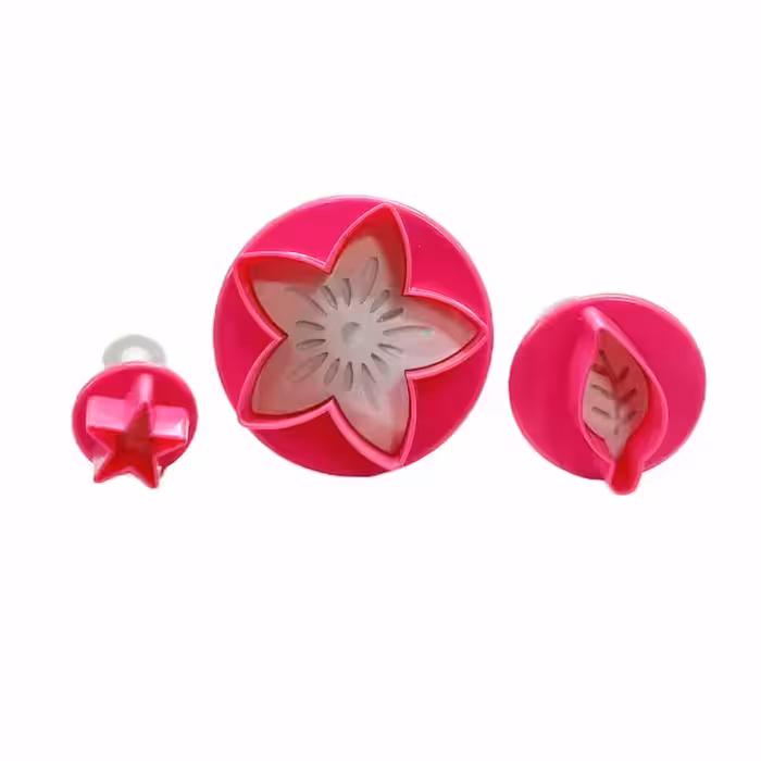 قالب فشاری گل و برگ و ستاره