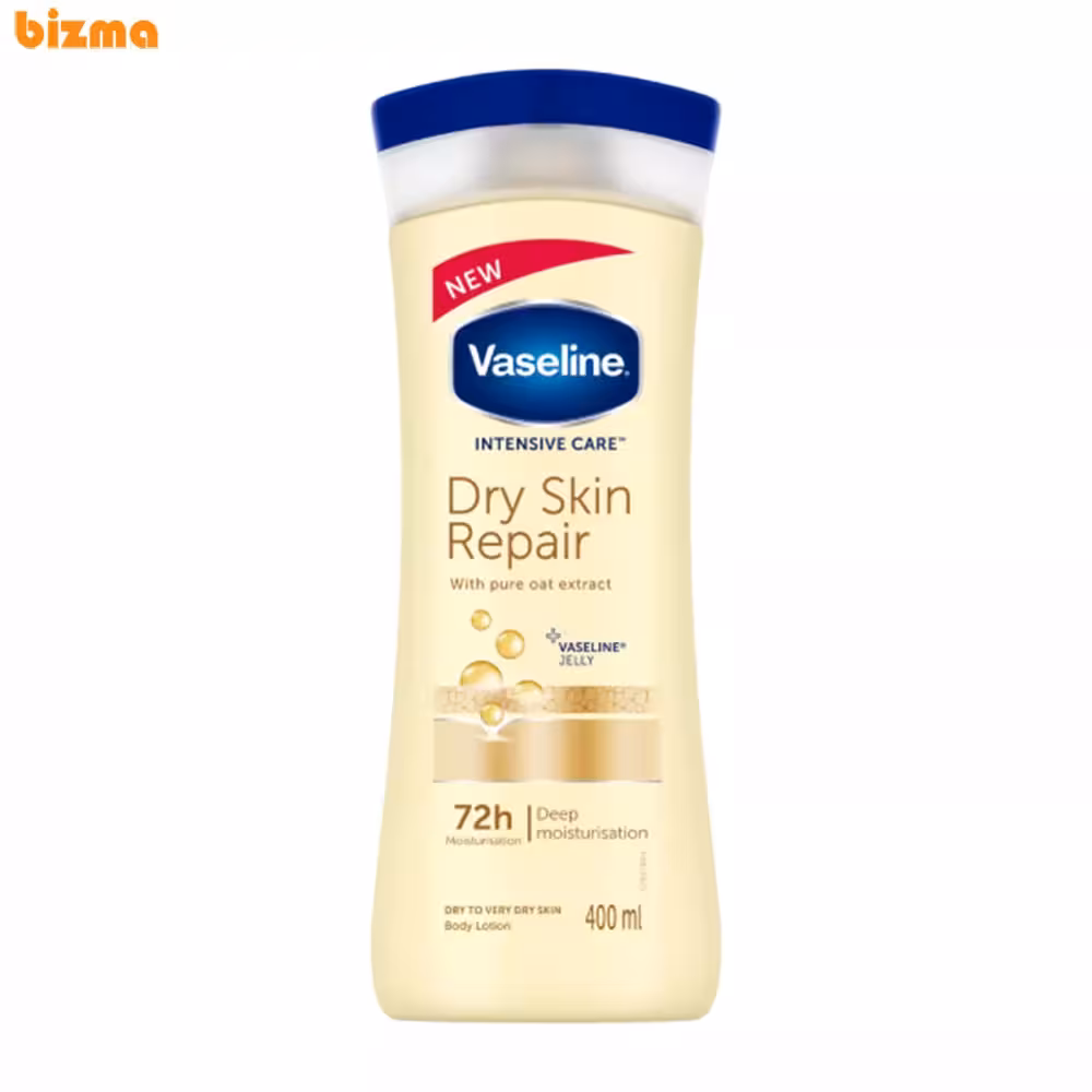 لوسیون بدن وازلین مدل Dry Skin Repair حجم 400 میلی لیتر