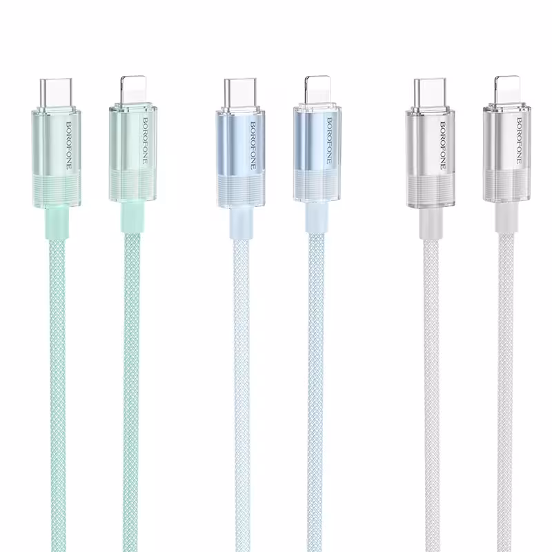 کابل شارژ برند بروفون مدل BU44 با سری تایپ سی به آیفونی