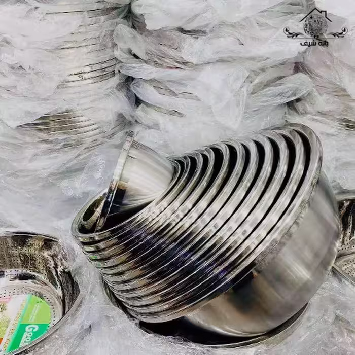 ست آبکش و لگن استیل 6 پارچه RT