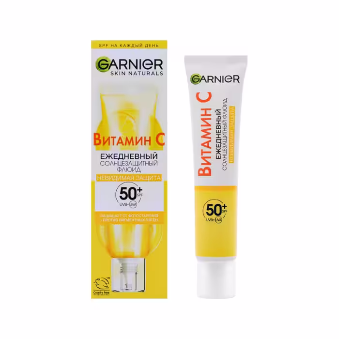 ضدآفتاب بی رنگ ویتامین سی گارنیه ( GARNIER – Vitamin C Daily Invisible Fluid )